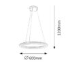 Rabalux 2566 Georgina LED Moderní stropní svítidlo | Variabilní | 36W | Chrom | Kov