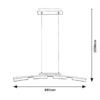 Rabalux 2957 Eucalyptus LED Moderní stropní svítidlo | Teplá bílá | Stmívatelné | 20W | Bílá | Chrom | Kov