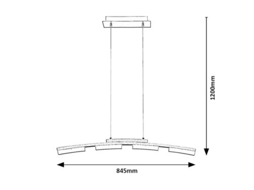 Rabalux 2957 Eucalyptus LED Moderní stropní svítidlo | Teplá bílá | Stmívatelné | 20W | Bílá | Chrom | Kov
