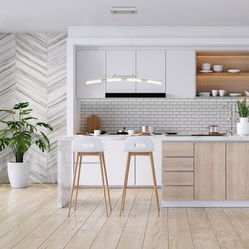 Rabalux 2957 Eucalyptus LED Moderní stropní svítidlo | Teplá bílá | Stmívatelné | 20W | Bílá | Chrom | Kov
