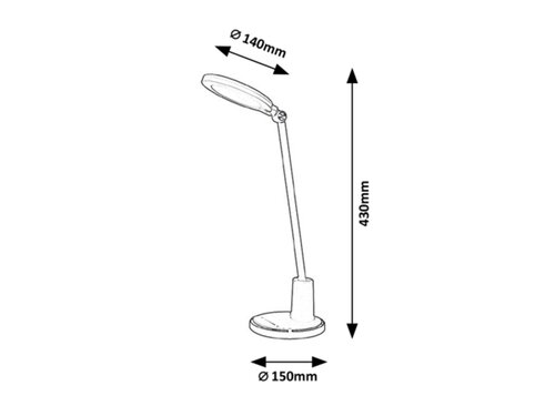 Rabalux 2977 Tekla LED Moderní stolní lampička | Variabilní | Stmívatelné | 10W | Bílá