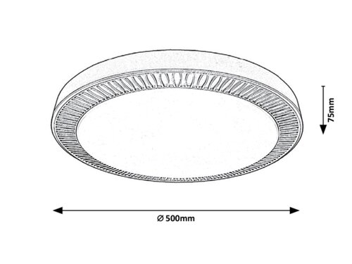 Rabalux 3000 Matea LED Stropní svítidlo s ovladačem | Variabilní | Stmívatelné | 40W | Bílá | Hnědá