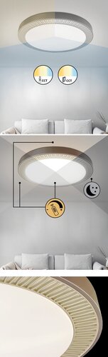 Rabalux 3000 Matea LED Stropní svítidlo s ovladačem | Variabilní | Stmívatelné | 40W | Bílá | Hnědá