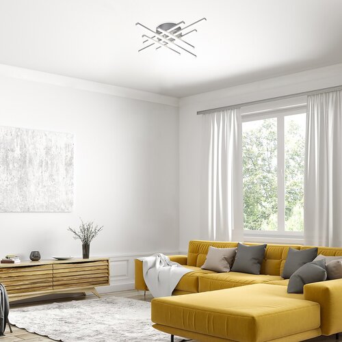 Rabalux 3014 Nayara LED Moderní stropní svítidlo | Přírodní bílá | 40W | Bílá | Kov | Stříbrná