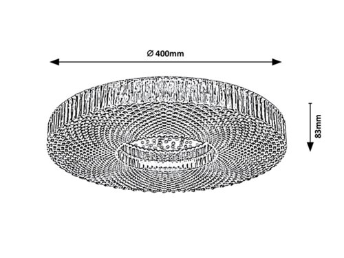 Rabalux 3064 Ziva LED Stropní svítidlo s ovladačem | Variabilní | Stmívatelné | 36W | Chrom | Kov