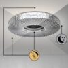 Rabalux 3064 Ziva LED Stropní svítidlo s ovladačem | Variabilní | Stmívatelné | 36W | Chrom | Kov