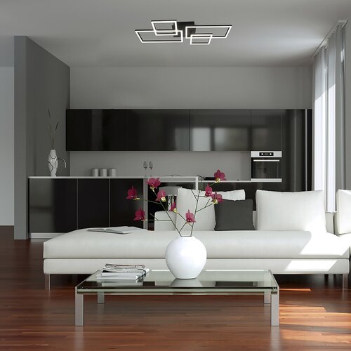 Rabalux 3084 Quince LED Moderní stropní svítidlo | Přírodní bílá | 40W | Bílá | Černá