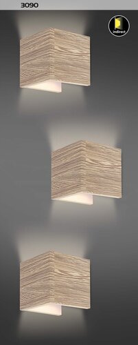 Rabalux 3090 Cinnamon LED Dřevěné nástěnní svítidlo | Teplá bílá | 7W | Bílá | Dřevo