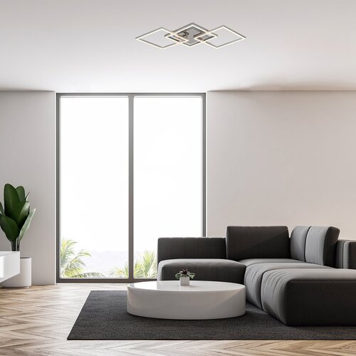 Rabalux 3200 Sigurd LED Moderní stropní svítidlo | Teplá bílá | 43W | Bílá | Chrom | Kov