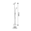 Rabalux 3239 Ophus LED Stmívatelná stojací lampa | Teplá bílá | Stmívatelné | 23W | Chrom | Kov