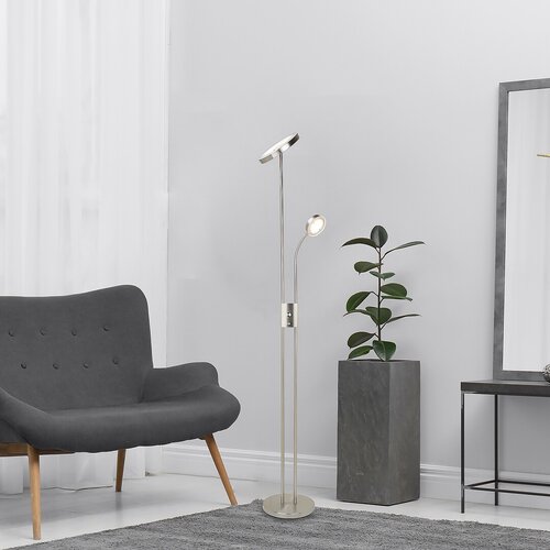 Rabalux 3239 Ophus LED Stmívatelná stojací lampa | Teplá bílá | Stmívatelné | 23W | Chrom | Kov