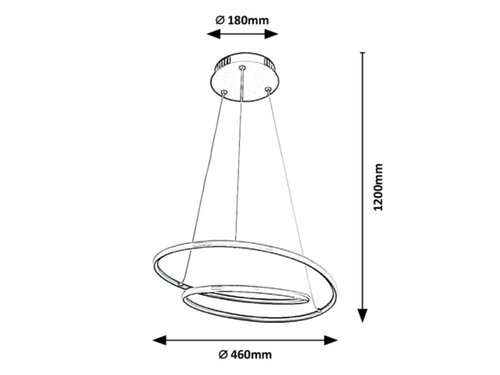 Rabalux 3257 Meridia LED Moderní stropní svítidlo | Teplá bílá | 40W | Bílá | Černá