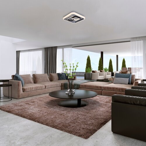 Rabalux 3318 Portia LED Moderní stropní svítidlo | Přírodní bílá | 50W | Bílá | Kov | Stříbrná