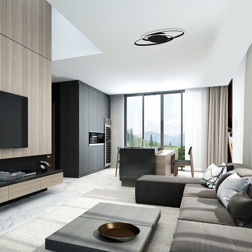 Rabalux 3331 Vesta LED Moderní stropní svítidlo | Teplá bílá | 50W | Bílá | Černá