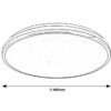 Rabalux 3478 Linden LED Stropní svítidlo s ovladačem | Variabilní | Stmívatelné | 50W | Bílá | Chrom | Kov