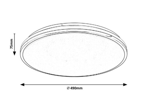 Rabalux 3478 Linden LED Stropní svítidlo s ovladačem | Variabilní | Stmívatelné | 50W | Bílá | Chrom | Kov