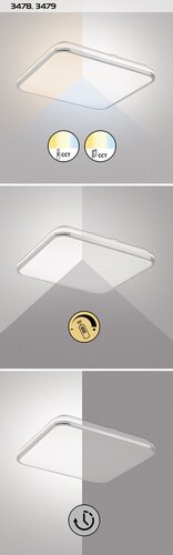 Rabalux 3479 Linden LED Stropní svítidlo s ovladačem | Variabilní | Stmívatelné | 7,2W | Bílá | Chrom | Kov