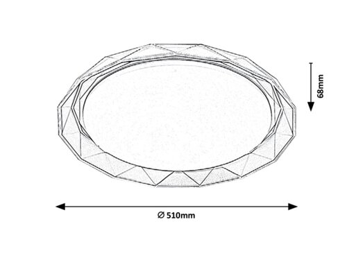 Rabalux 3482 Arcadia LED Moderní stropní svítidlo | Teplá bílá | Stmívatelné | 48W | Bílá | Šedá