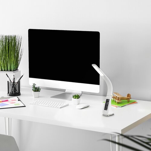 Rabalux 3516 Lionel LED Moderní stolní lampička | Studená bílá | Stmívatelné | 5W | Bílá