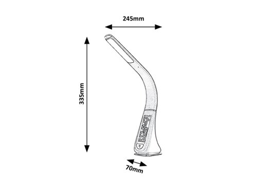 Rabalux 3517 Lionel LED Moderní stolní lampička | Studená bílá | Stmívatelné | 5W | Černá