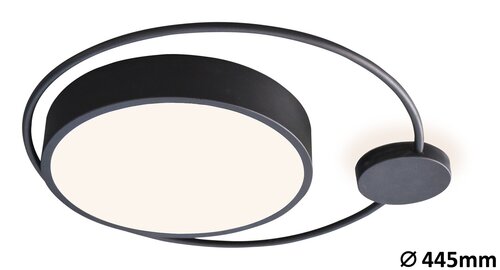 Rabalux 3529 Saphira LED Moderní stropní svítidlo | Teplá bílá | 28W | Bílá | Černá