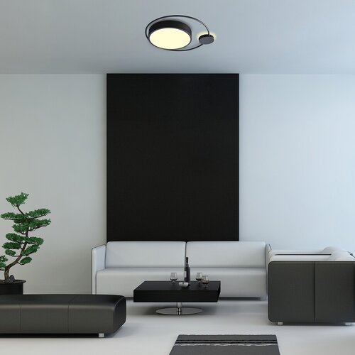 Rabalux 3530 Saphira LED Moderní stropní svítidlo | Teplá bílá | 48W | Bílá | Černá