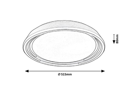 Rabalux 3750 Valter LED Moderní stropní svítidlo | Teplá bílá | Stmívatelné | 36W | Bílá | Hnědá