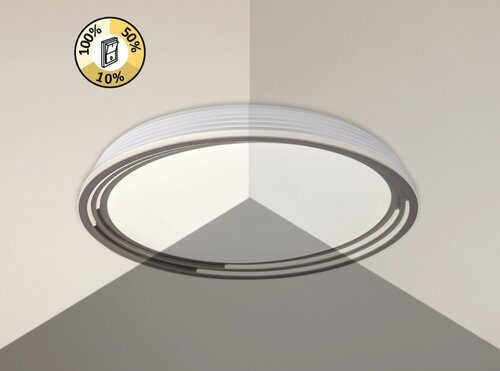 Rabalux 3750 Valter LED Moderní stropní svítidlo | Teplá bílá | Stmívatelné | 36W | Bílá | Hnědá