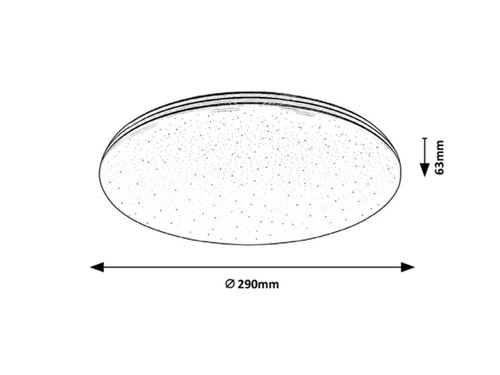 Rabalux 3874 Toma LED Koupelnové stropní svítidlo | Přírodní bílá | 20W | Bílá | Chrom | Kov