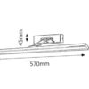 Rabalux 3908 Picture slim LED Moderní nástěnní svítidlo | Přírodní bílá | 12W | Chrom | Kov