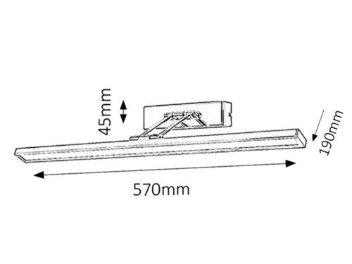 Rabalux 3908 Picture slim LED Moderní nástěnní svítidlo | Přírodní bílá | 12W | Chrom | Kov