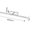 Rabalux 3909 Picture slim LED Moderní nástěnní svítidlo | Přírodní bílá | 8W | Chrom | Kov