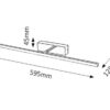 Rabalux 3910 Picture slim LED Moderní nástěnní svítidlo | Přírodní bílá | 12W | Chrom | Kov