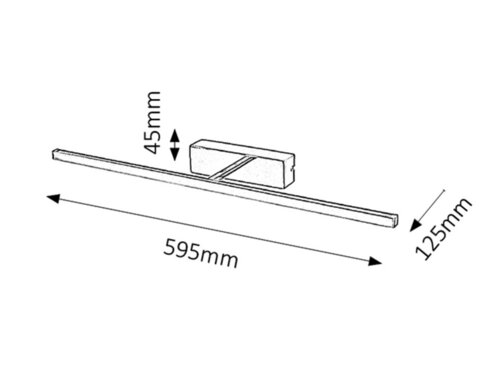 Rabalux 3910 Picture slim LED Moderní nástěnní svítidlo | Přírodní bílá | 12W | Chrom | Kov