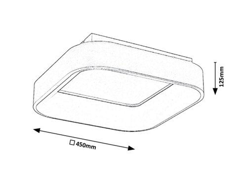 Rabalux 3926 Adeline LED Stropní svítidlo s ovladačem | Variabilní | Stmívatelné | 28W | Bílá | Šedá