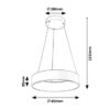 Rabalux 3929 Adeline LED Moderní stropní svítidlo | Variabilní | Stmívatelné | 24W | Bílá | Šedá