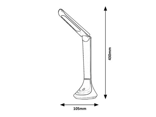 Rabalux 3958 Balor LED Moderní stolní lampička | Přírodní bílá | 5W | Bílá | Černá