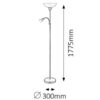 Rabalux 4019 Pearl classic Klasická stojací lampa | E27 | Barevný kov | Bronz