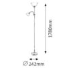 Rabalux 4028 Action Stojací lampa | E27 | Bílá | Kov | Stříbrná
