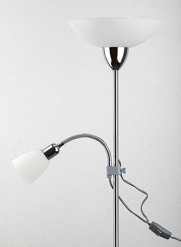 Rabalux 4059 Diana Stojací lampa | E27 | Bílá | Chrom | Kov
