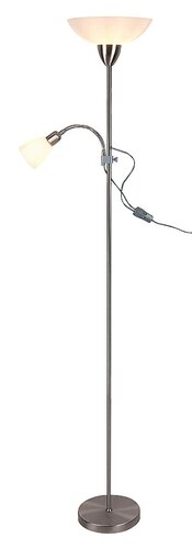 Rabalux 4067 Diana Stojací lampa | E27 | Bílá | Chrom | Kov