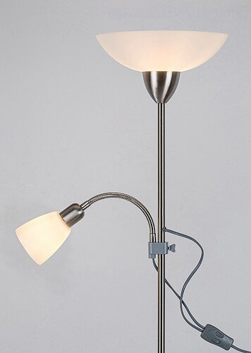Rabalux 4067 Diana Stojací lampa | E27 | Bílá | Chrom | Kov