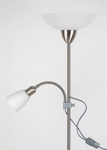 Rabalux 4067 Diana Stojací lampa | E27 | Bílá | Chrom | Kov