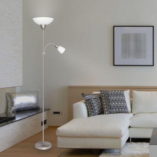 Rabalux 4067 Diana Stojací lampa | E27 | Bílá | Chrom | Kov