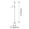 Rabalux 4068 Diana Klasická stojací lampa | E27 | Barevný kov | Bílá | Bronz
