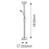 Rabalux 4076 Beta Stmívatelná stojací lampa | R7S | Teplá bílá | Stmívatelné | Barevný kov | Bronz