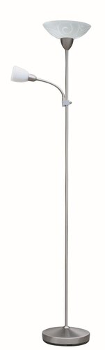 Rabalux 4091 Harmony Stojací lampa | E27 | Bílá | Chrom | Kov
