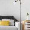 Rabalux 4188 Action Stojací lampa | E27 | Bílá | Hnědá