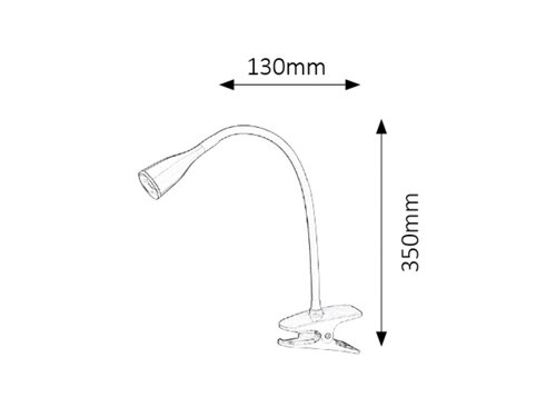 Rabalux 4195 Jeff LED Moderní stolní lampička | Teplá bílá | 45W | Modrá