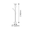 Rabalux 4554 Gamma Trend Stojací lampa | E27 | Bílá | Černá